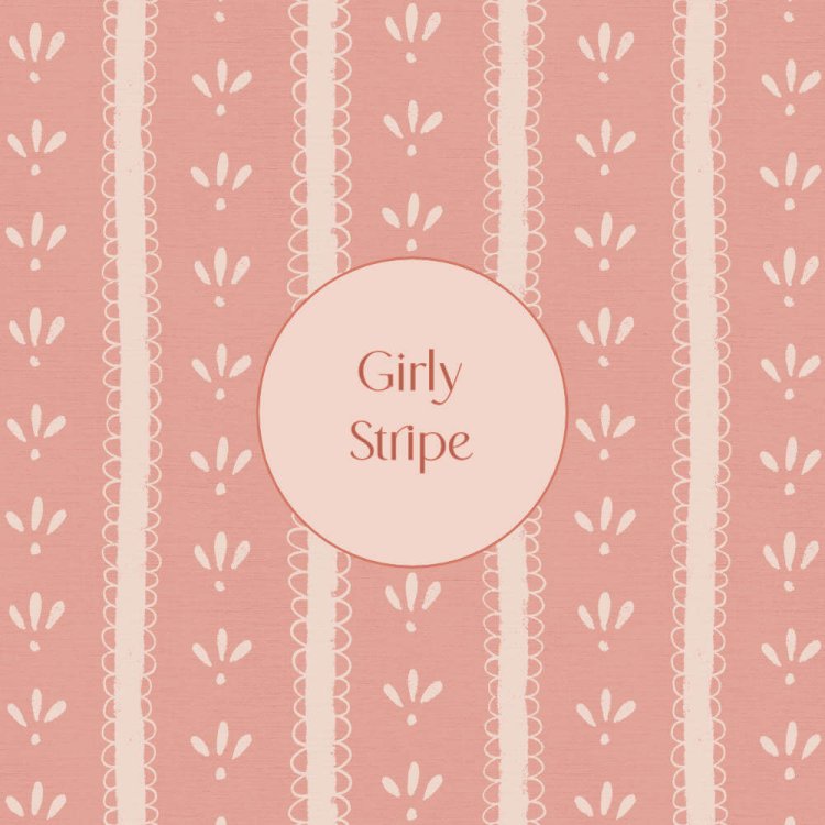 Hand-drawn feminine stripe