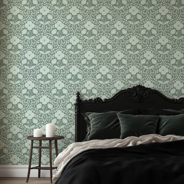 Poppy-damask-bedroom-walls